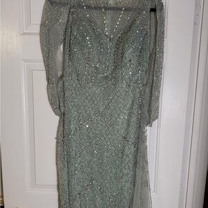 Elegant Silver Embellished Dress